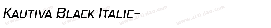 Kautiva Black Italic字体转换